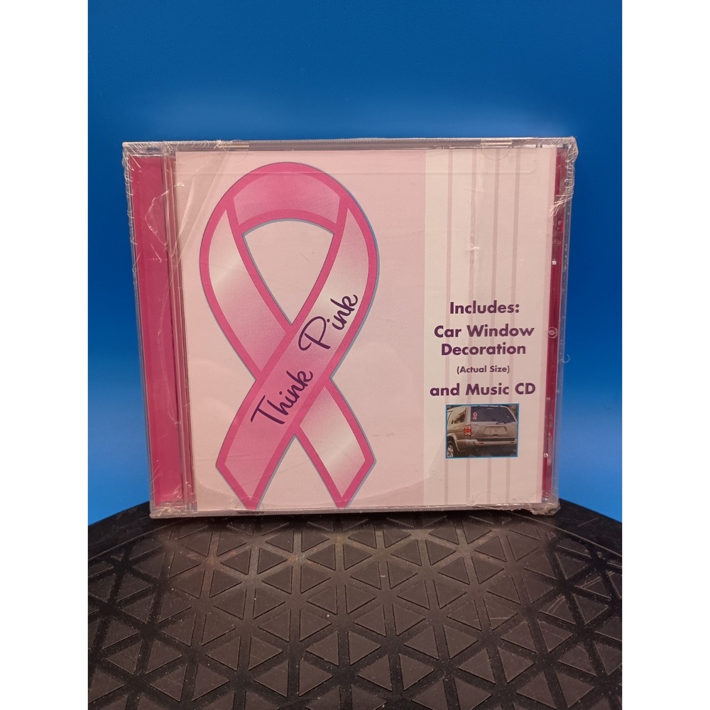 Think Pink Breast Cancer Awareness Music CD & Car Window Decoration New Sealed